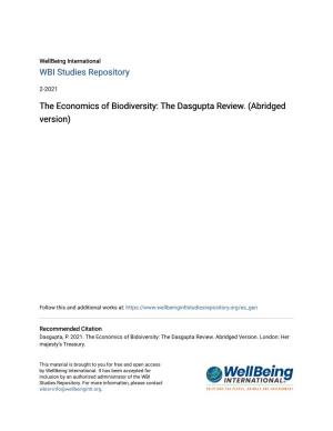 The Economics of Biodiversity: the Dasgupta Review