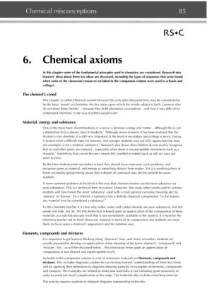 6. Chemical Axioms