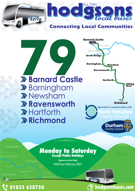 79Barnard Castle Barningham Newsham Ravensworth Hartforth