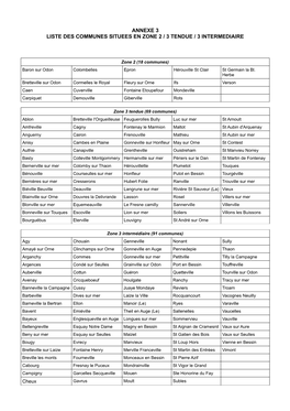 Annexe 3 Liste Des Communes Situees En Zone 2 / 3 Tendue / 3 Intermediaire