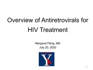 Overview of Antiretrovirals for HIV Treatment