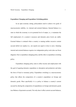 World Economy Expenditure Changing 1