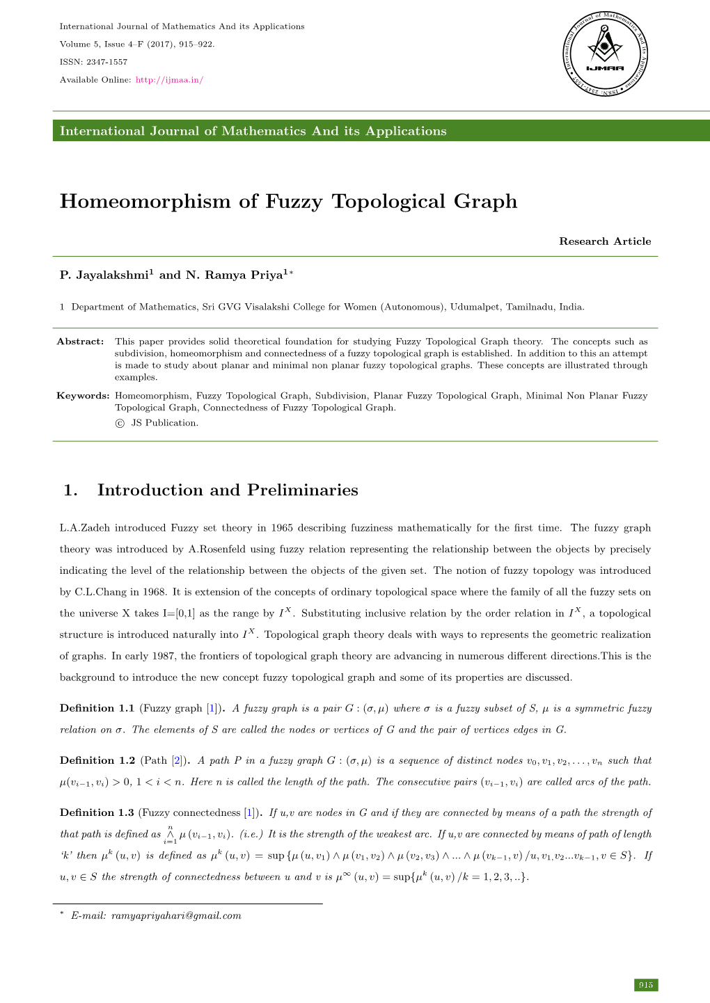 Homeomorphism of Fuzzy Topological Graph