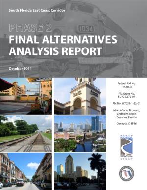 Final Alternatives Analysis Report