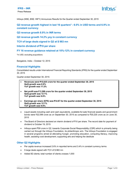IFRS – INR Press Release