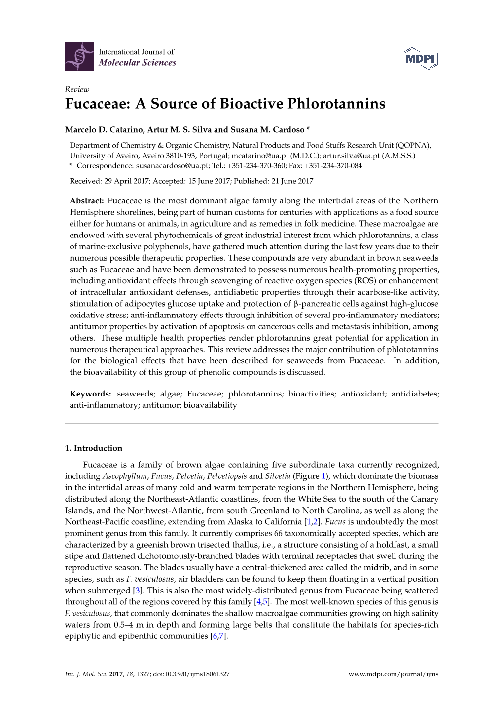 Fucaceae: a Source of Bioactive Phlorotannins