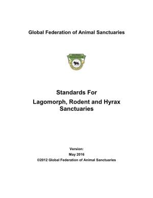 Standards for Lagomorph, Rodent and Hyrax Sanctuaries