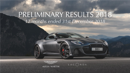 Aston Martin Lagonda Preliminary Results 2018