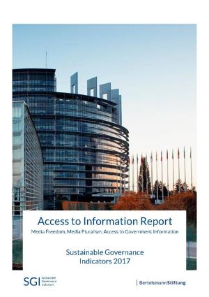 Access to Information Report | SGI Sustainable Governance Indicators