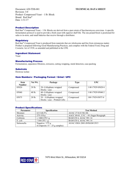 Compressed Yeast – 1 Lb