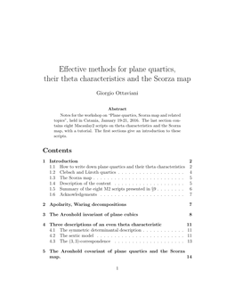 Effective Methods for Plane Quartics, Their Theta Characteristics and The