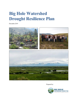 Big Hole River Drought Resiliency Plan
