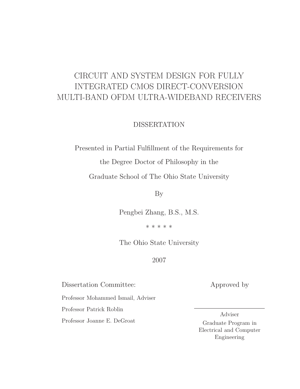 Circuit and System Design for Fully Integrated Cmos Direct-Conversion ...