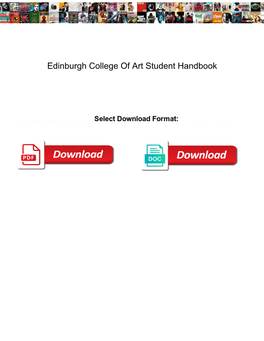 Edinburgh College of Art Student Handbook
