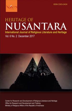 HERITAGE of NUSANTARA International Journal of Religious Literature and Heritage Vol