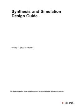 Xilinx Synthesis and Simulation Design Guide (UG626)