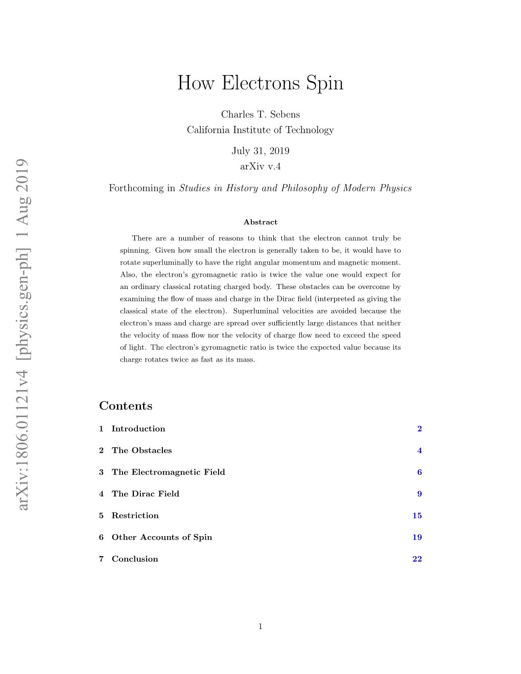 How Electrons Spin