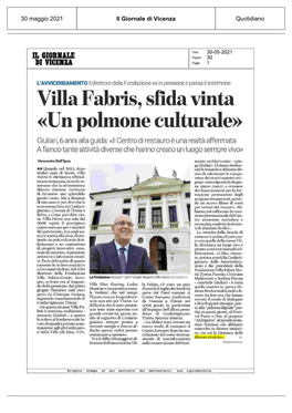 30 Maggio 2021 Il Giornale Di Vicenza Quotidiano
