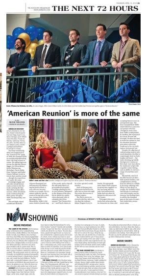 American Reunion.” ‘American Reunion’ Is More of the Same