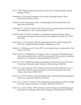 984 Tai, F. L. 1979. Sylloge Fungorum Sinicorum. Science Press