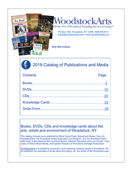 2019 Catalog of Publications and Media