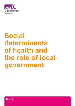 Social Determinants of Health and the Role of Local Government