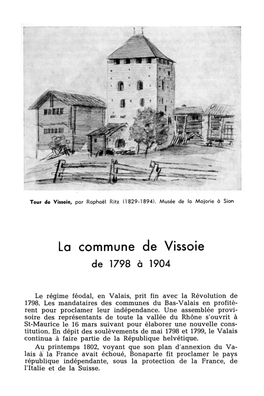 La Commune De Vissoie De 1798 À 1904