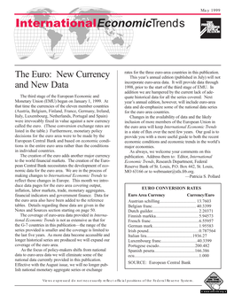 International Economic Trends Listed in the Table.) Furthermore, Monetary Policy in a State of Flux Over the Next Few Years