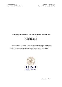 Europeanization of European Election Campaigns