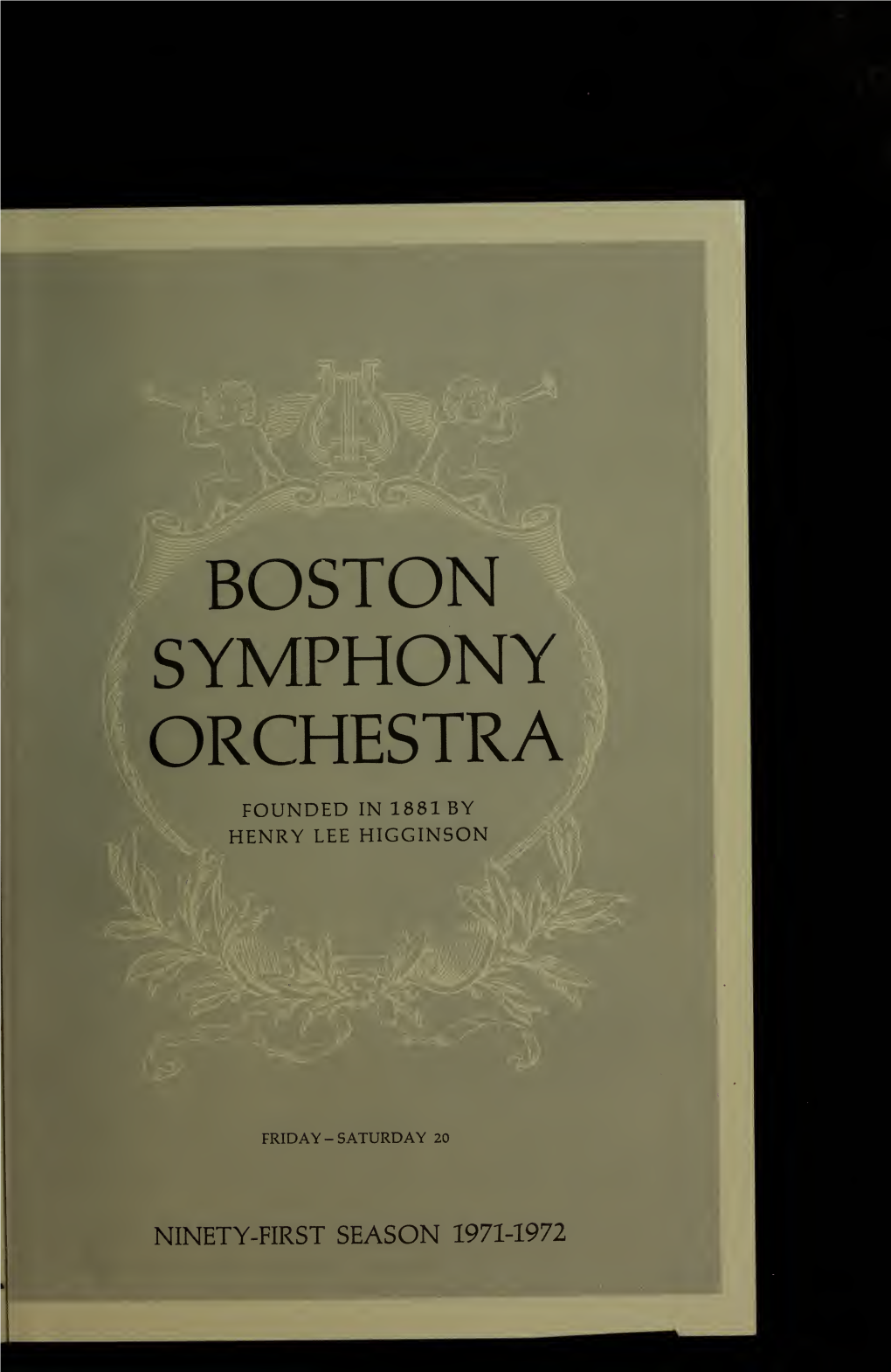 Boston Symphony Orchestra Concert Programs, Season 91, 1971-1972