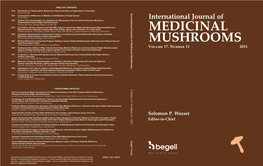 Medicinal Mushrooms