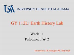 GY 112L: Earth History Lab