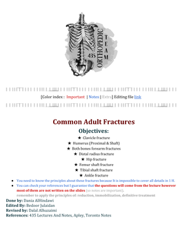 ​​Common Adult Fractures