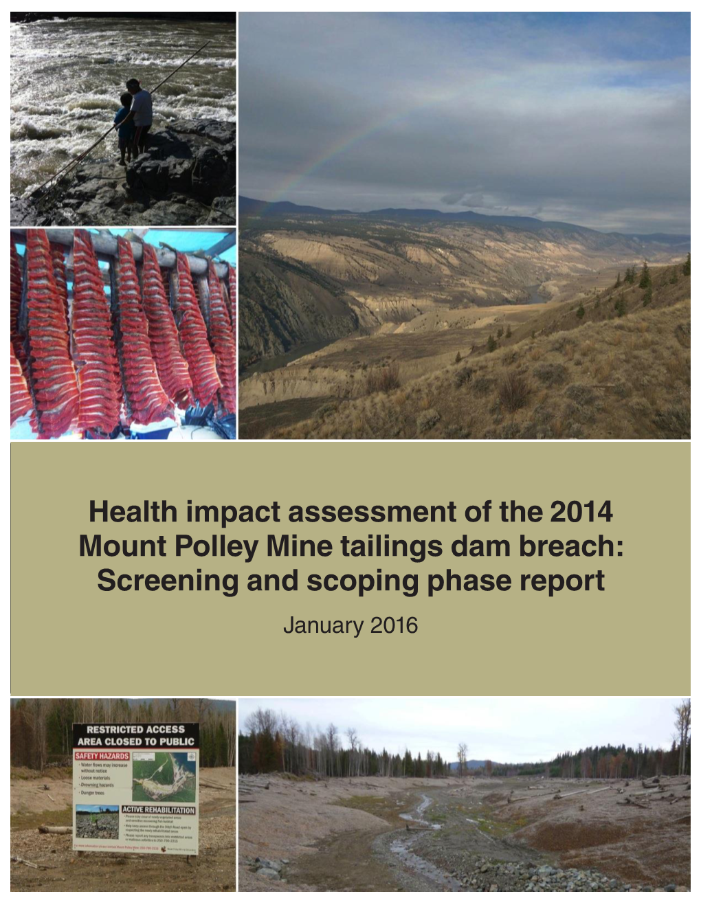 Health Impact Assessment of the 2014 Mount Polley Mine Tailings Dam