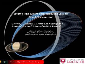 Saturn's Ring Current Observed During Cassini's Grand Finale Mission