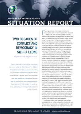 Two Decades on Conflict and Democracy in Sierra Leone