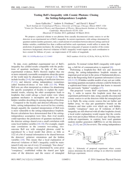 Testing Bell's Inequality with Cosmic Photons: Closing the Setting