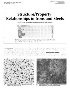 Structure/Property Relationships in Irons and Steels Bruce L