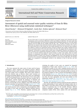 International Soil and Water Conservation Research (Xxxx) Xxxx–Xxxx