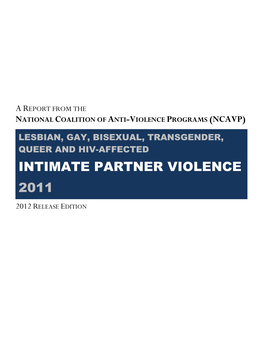 Intimate Partner Violence 2011