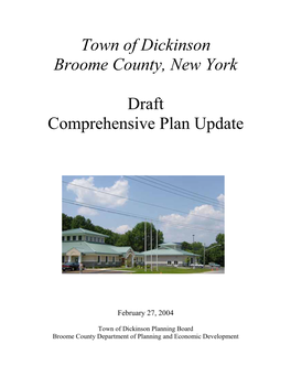 Town of Dickinson Broome County, New York Draft Comprehensive