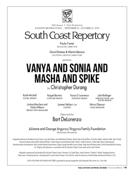 VANYA and SONIA and MASHA and SPIKE by Christopher Durang