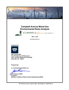 Campbell Avenue Mixed Use Environmental Noise Analysis