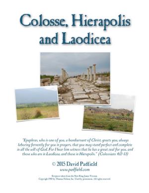 Colosse, Hierapolis, and Laodicea