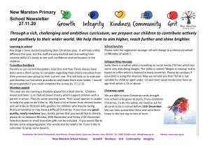 New Marston Primary School Newsletter 27.11.20 Through a Rich