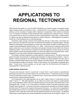 Applications to Regional Tectonics