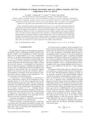 Ab Initio Calculations of Exchange Interactions, Spin-Wave Stiffness Constants, and Curie Temperatures of Fe, Co, and Ni