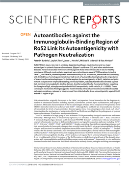 Autoantibodies Against the Immunoglobulin-Binding Region Of