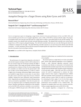 Autopilot Design for a Target Drone Using Rate Gyros and GPS
