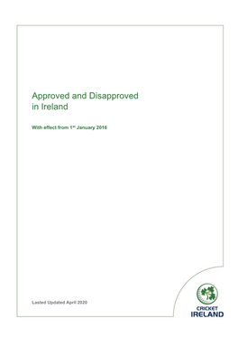 Approved and Disapproved Matches in Ireland
